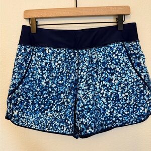 Lands’ End Women’s Swim Shorts — Size 8 — Blue/White Pattern
